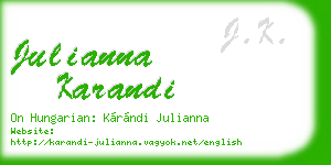julianna karandi business card